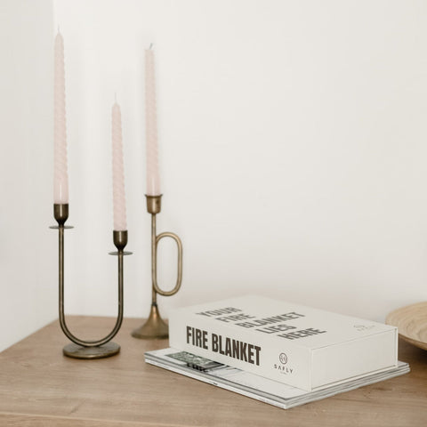 Safly Coffee Table Book med Brannteppe - Kremhvit