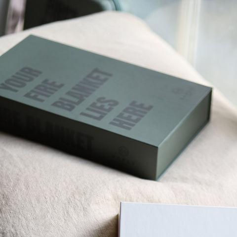 Safly Coffee Table Book med Brannteppe - Mosegrønn