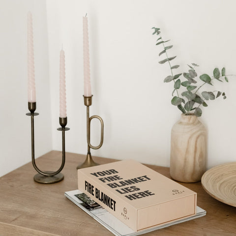 Safly Coffee Table Book med Brannteppe - Sand