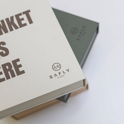 Safly Coffee Table Book med Brannteppe - Mosegrønn
