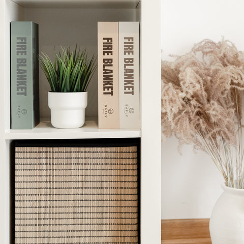 Safly Coffee Table Book med Brannteppe - Sand